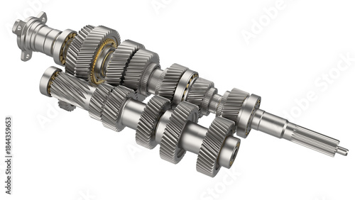 Helical gears mesh on transmission input and output shafts high resolution transparent png photo