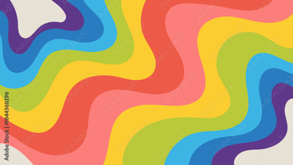 Obraz premium a colorful background with wavy lines