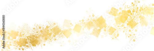 お正月背景風金箔、砂子の豪華ワイドサイズ透過背景