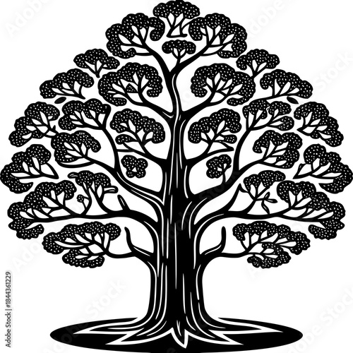 Isolated Quaking Aspen Vector Silhouettes Pando Minimalist Forest Icon