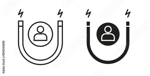 User engagement icon simple vectors in black, suitable for projects