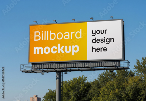 Outdoor huge billboard mockup