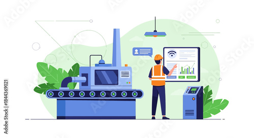 Smart factory operations with worker monitoring automated systems and machine learning