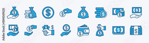 Blue money and finance banking currency