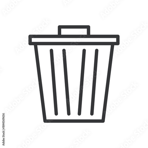 Waste bin  icon thin line icon. Editable stroke