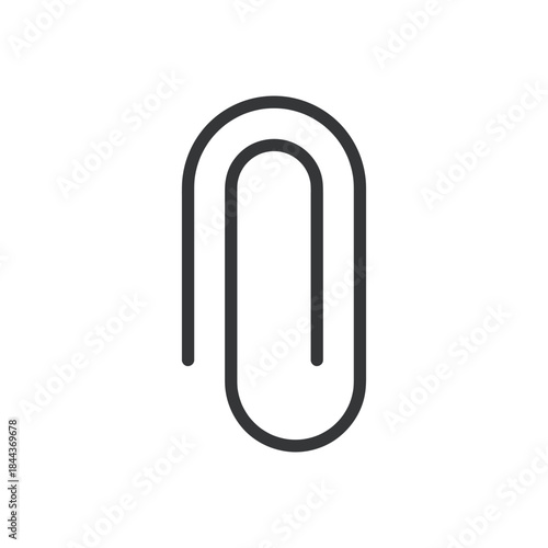 Paper clip  icon thin line icon. Editable stroke