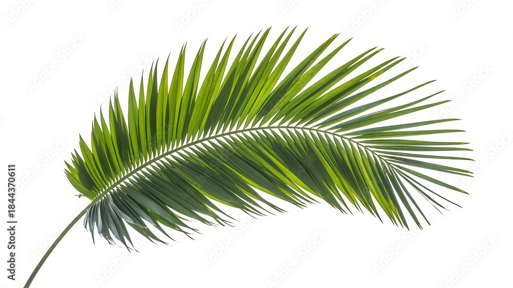 Obraz premium palm leaf isolated on white background.
