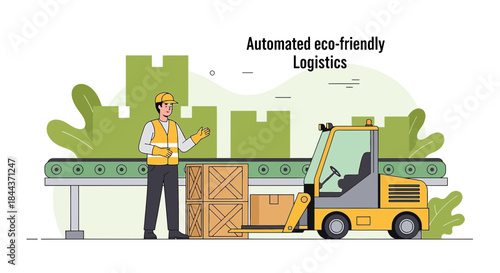 Streamlined operations with a modern automated eco-friendly logistics supply chain system