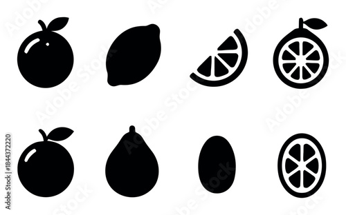 Citrus fruit and berry orange lemon