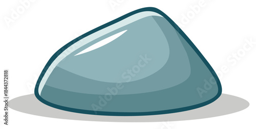 Cute Stylized Rock, Stone, or Gem Cartoon Illustration