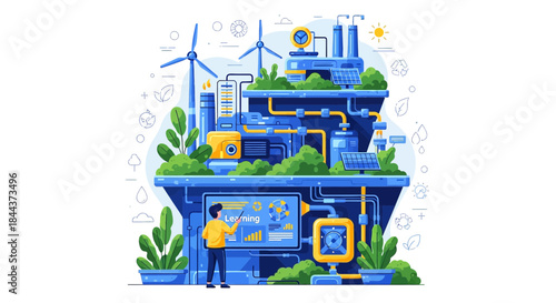 Sustainable technology platform promoting green energy innovation and eco-friendly solutions,