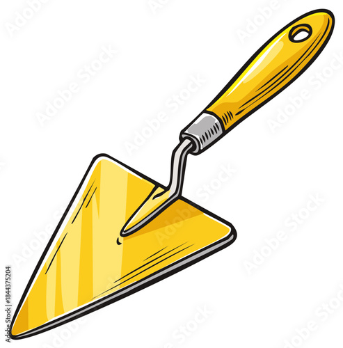 Yellow Trowel Tool for Gardening and Construction