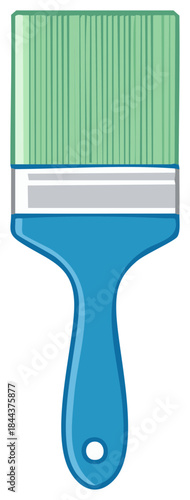 Simple vector illustration of a colorful paintbrush for art and decorating