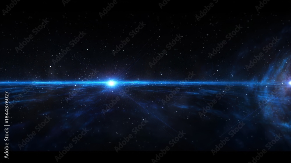 Obraz premium 360-degree equirectangular projection space background, suitable for virtual reality, panoramic experiences, or cosmic theme designs.