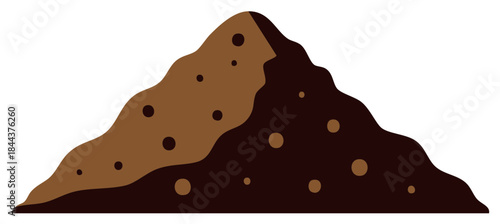 Chocolate Chip Mountain: Abstract Sweet Treat Dessert Concept Design Vector Illustration