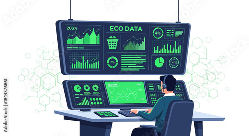 Visualization of environmental data monitoring through a centralized control system interface