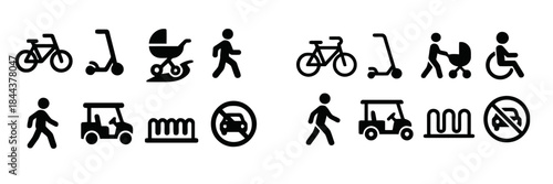 Collection of Transportation and Accessibility Icons