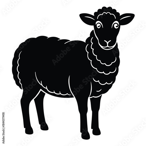 Clean and modern vector sheep silhouette vector art farm animal illustration livestock design graphic template ewe lamb ram wool farming 100
