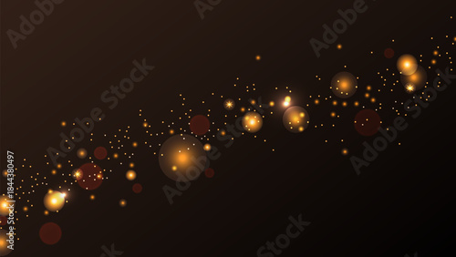 Gold Dust Magic Glitter Shine Flare Light. Perfect for advertising, web design, and marketing projects. Vector illustration.