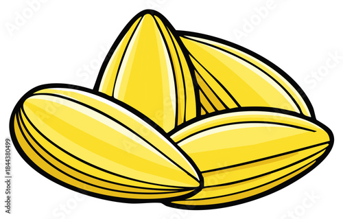 Pile of Hulled Sunflower Seeds: A Simple and Healthy Snack Illustration