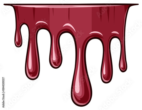 Dripping Red Liquid Illustration