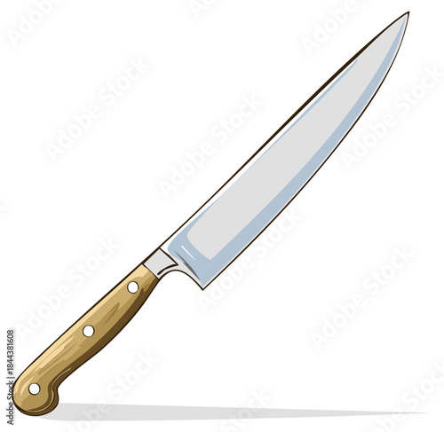 Chef Knife With Wooden Handle Kitchen Tool