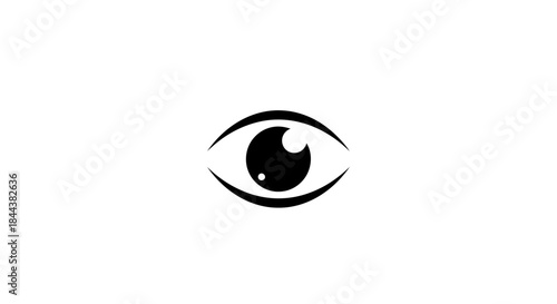 Minimalist eye illustration with focus on sight and vision representing perception and clarity