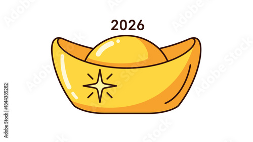 Golden ingot for chinese new year 2026