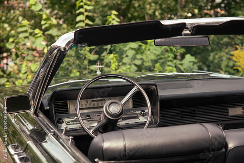 Lincoln continental convertible vintage car interior dashboard