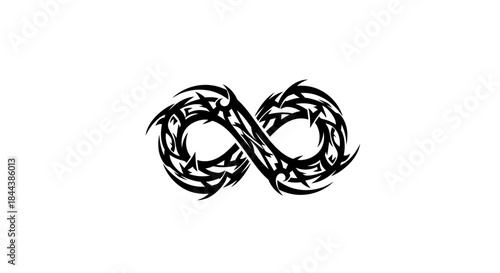 Tribal Infinity Symbol Illustration for Art Design and Tattoo Concepts eternity