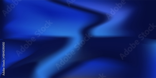 Blue light gradient noise texture in darkness soft wave aurora background, shining gradient banner header cover poster background design