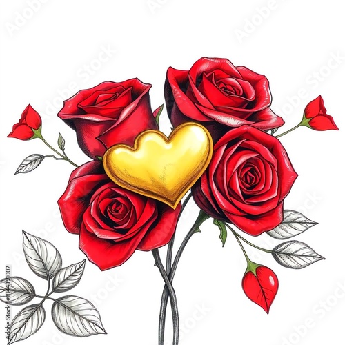 AI-Generated Valentine’s Day Love Concept Illustration