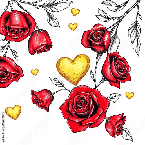 Romantic Heart Illustration for Valentine’s Day Design