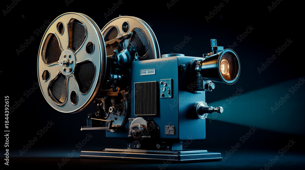 Fototapeta premium A vintage film projector with a single film reel