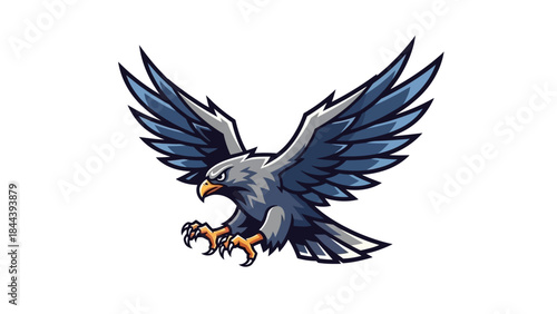 Eagle in Flight with Talons Out.