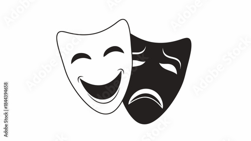Theater Masks Representing Comedy and Tragedy.