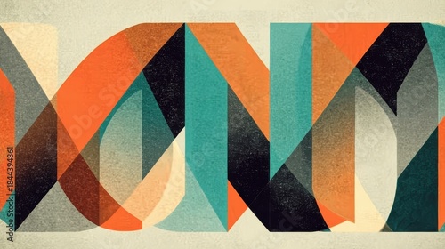 Contemporary digital art background in Neo Memphis style with grainy texture, ideal for fashion lookbooks, avant-garde magazine layouts, or trendy graphic design projects.