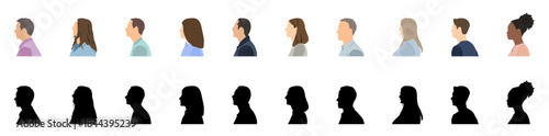 avatar icon. profile icons set. male and female avatars vector icon set illustration