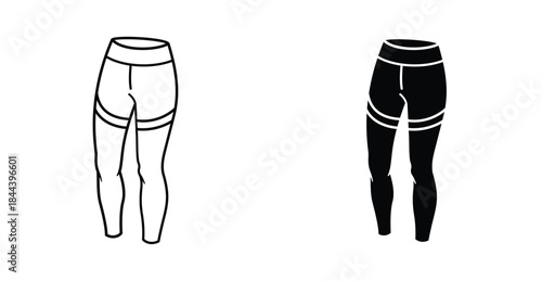 Yoga pants icon graphic design. Vector icon illustrations