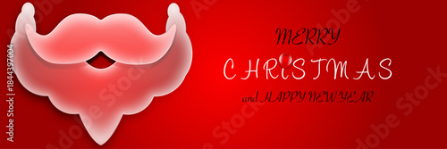 Cute winking Santa Claus character in glassmorphism style, modern 3D Christmas illustration. Perfect for Christmas designs, holiday greetings, seasonal promotions, apps, stickers, and festive branding