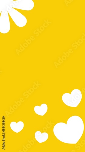 minimal background video visual, dark yellow, mango fest design, festivals, vibrant and bright , yellow white floral motion backdrop, minimal botanical animation, soft daisy aesthetic, clean spring 