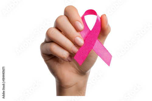 Empowering Breast Cancer Awareness Concept Featuring Pink Ribbon
