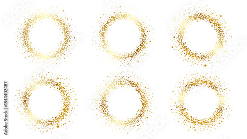 set of same less glitter, vector art, black and white, flat design, isolated on white.
