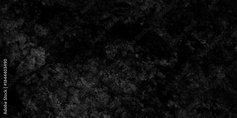 Fototapeta premium Dark cement wall in retro concept old texture cement dark black gray background, black grunge textur in schwarz mit dreckiger oberflächer, black cracked texture can be used for background.