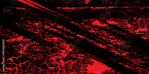 Abstract Rough Red Grunge Texture Design Background.vector illustrator