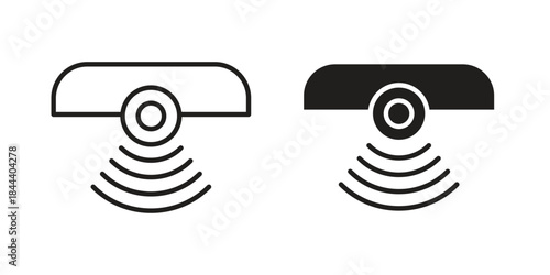Sensor icon flat and stroke collection for ui ux work.
