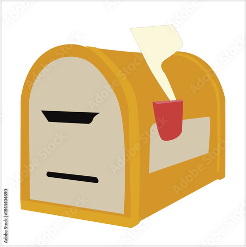 mailbox. World Post Day. yellow coloured postbox

