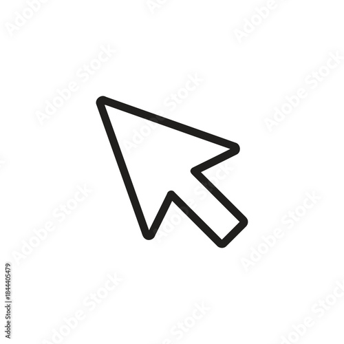 Computer mouse arrow cursor isolated on white background symbolizing direction and selection user interface design