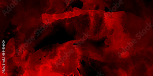 Black or red abstract background, red watercolor splash with splatters transparent, abstract red watercolor wash with varying shades and intensities, colorful artistic pastel tones design. 
