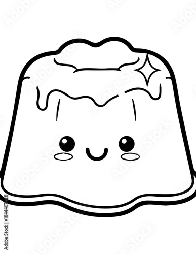 Cute cartoon character face with teeth vector illustration icon